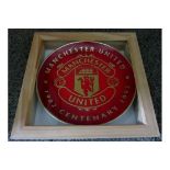 MANCHESTER UNITED FRAMED CENTENARY PLATE