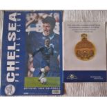 CHELSEA 1954/55 TESTIMONIAL DINNER & AUCTION BROCHURE + CALENDAR