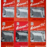 ARSENAL 1949-50 HOME PROGRAMMES X 11