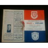 WALES V SCOTLAND 1956 VIP PROGRAMME WITH RIBBON