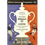 1951 FA CUP S/F BIRMINGHAM V BLACKPOOL @ MANCHESTER CITY