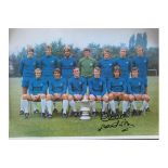 CHELSEA 1970 FA CUP WINNERS TEAM POSTER AUTOGRAPHED BY ALAN HUDSON