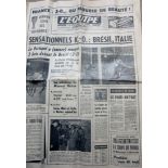 1966 WORLD CUP L'EQUIPE FRENCH NEWSPAPER WITH GOOD COVERAGE OF SEVERAL GAMES