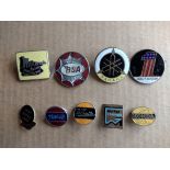 MOTORCYCLE RACING - VINTAGE BADGES X 9