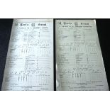 CRICKET SCORECARDS - 1943 LORDS XI V SURREY COLTS & V LONDON COUNTIES BOTH AT LORDS