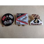 SPEEDWAY - BELLE VUE GILT BADGES X 3