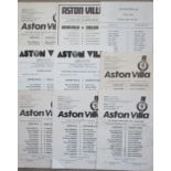 ASTON VILLA 1970'S RESERVE & YOUTH PROGRAMMES X 9