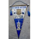 VINTAGE 1960'S TOTTENHAM HOTSPUR PENNANT