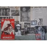 SPEEDWAY - 1952 WORLD FINAL @ WEMBLEY + PRESS CUTTINGS
