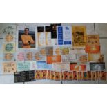 WOLVERHAMPTON WANDERERS MEMORABILIA - TICKETS, MENUS, CARDS ETC