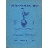 TOTTENHAM HOTSPUR 1962 FA CUP FINAL SOUVENIR BROCHURE