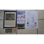 1927 FA CUP FINAL CARDIFF CITY V ARSENAL REPRINTED PROGRAMME, TICKET & PHOTOS