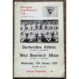 DUNFERMLINE V WEST BROMWICH ALBION ECWC 1968/9