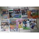 .CHELSEA 11 LARGE FORMAT TYPE PROGRAMMES FROM EUROPEAN AWAY GAMES X 11