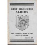 WEST BROMWICH ALBION -- 1953-54 PLAYERS BOOK OF THE SEASON