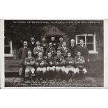 ORIGINAL CLARION INTERNATIONAL FOOTBALL TEAM 1921 POSTCARD ( CHESTER )