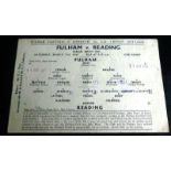 FULHAM V READING 1943-44 SOUTH CUP