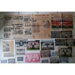 WALSALL 25 ITEMS INCLUDING 3 ORIGINAL NEWSPAPER CUTTINGS RE THE 1933 FA CUP VICTORY OVER ARSENAL
