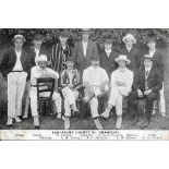 CRICKET - LANCASHIRE 1904 CHAMPIONS ORIGINAL POSTCARD