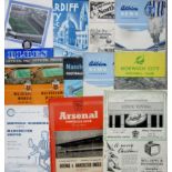 MANCHESTER UNITED 1950'S AWAY MATCH PROGRAMMES X 12