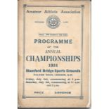 ATHLETICS - 1931 AT CHELSEA PROGRAMME