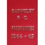 1964/65 BARNSLEY FOOTBALL PROGRAMME BINDER