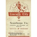 1951/52 LINCOLN CITY V SCUNTHORPE UNITED