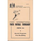 1962-63 INTERNATIONAL YOUTH TOURNAMENT AT SOUTHEND UNITED - INC'S ARSENAL & WEST HAM