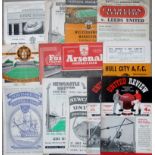 LEEDS UNITED 1950'S AWAY PROGRAMMES X 13 + 1955-56 PROMOTION NEWSPAPER