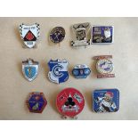 SPEEDWAY - BADGES X 11 BELLE VUE, HULL, WORKINGTON, ISLE OF WIGHT & CANTERBURY