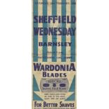 1945/46 SHEFFIELD WEDNESDAY V BARNSLEY FEBRUARY 23RD