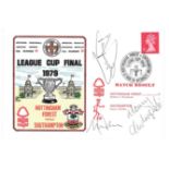 1979 LEAGUE CUP FINAL NOTTINGHAM FOREST V SOUTHAMPTON AUTOGRAPHED POSTAL COVER