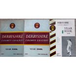 DERBYSHIRE COUNTY CRICKET YEAR BOOKS 1955, 1957 & 1959