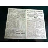 1945-46 ASTON VILLA V ARSENAL FOOTBALL LGE SOUTH