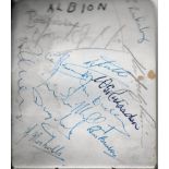 WEST BROMWICH ALBION 1950'S AUTOGRAPHS ALSO INCLUDES W G RICHARDSON