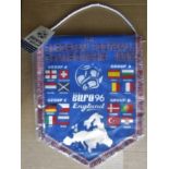 EURO 96 OFFICIAL PENNANT 13 INCHES LONG