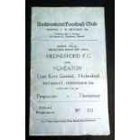 1953-54 HEDNESFORD V NUNEATON.. BIRMINGHAM SENIOR CUP