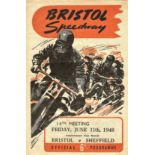 SPEEDWAY - 1948 BRISTOL V SHEFFIELD