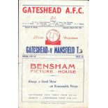 1953-54 GATESHEAD V MANSFIELD TOWN