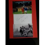 LIVERPOOL & ENGLAND 1966 WORLD CUP - ROGER HUNT ORIGINAL AUTOGRAPH AND 2 QUALITY REPRINT PHOTO'S