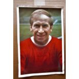 BOBBY CHARLTON MANCHESTER UNITED ORIGINAL 18 X 12 INCH POSTER