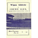 1966/67 WIGAN ATHLETIC V CREWE NORTHERN FLOODLIT LEAGUE CUP FINAL 2ND LEG