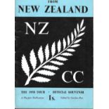 CRICKET - NEW ZEALAND 1958 TOUR BROCHURE AUTOGRAPHED BY ALL 17