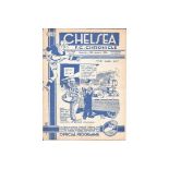1937-38 CHELSEA V WEST BROMWICH ALBION