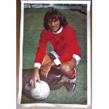 GEORGE BEST MANCHESTER UNITED ORIGINAL 18 X 12 INCH POSTER