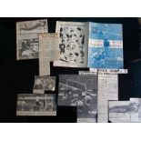 ENGLAND V YUGOSLAVIA 1950 AT ARSENAL PROGRAMME & SEVERAL MATCH REPORTS