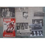 SPEEDWAY - 1956 WORLD FINAL @ WEMBLEY + PRESS CUTTINGS