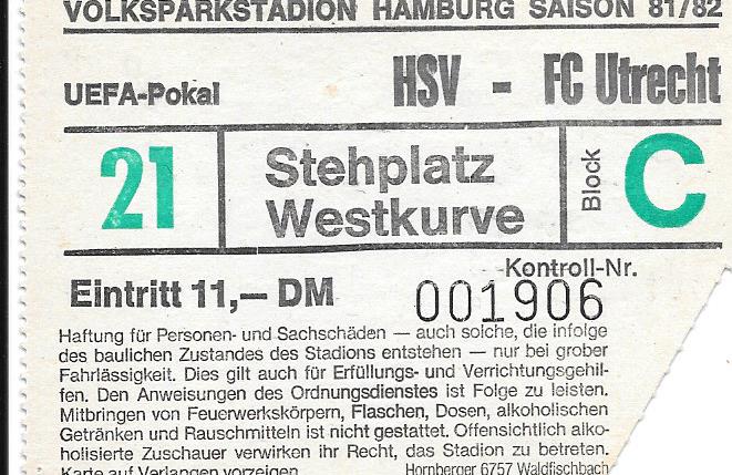 VINTAGE HSV HAMBURG TICKETS X 8 INC KEVIN KEEGAN'S DEBUT - Image 3 of 8