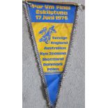 SPEEDWAY - 1976 WORLD PAIRS CHAMPIONSHIP FINAL PENNANT