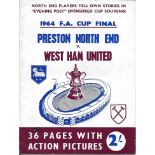 1964 FA CUP FINAL PRESTON V WEST HAM UNITED SOUVENIR BROCHURE